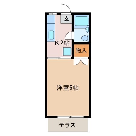 峰地ハイツの物件間取画像